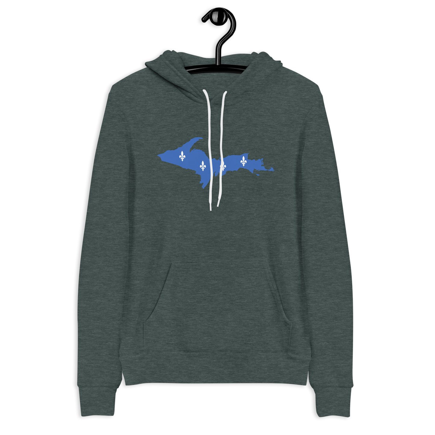 Michigan Upper Peninsula Hoodie (w/ UP Quebec Flag Outline) | Unisex Cloud Fleece