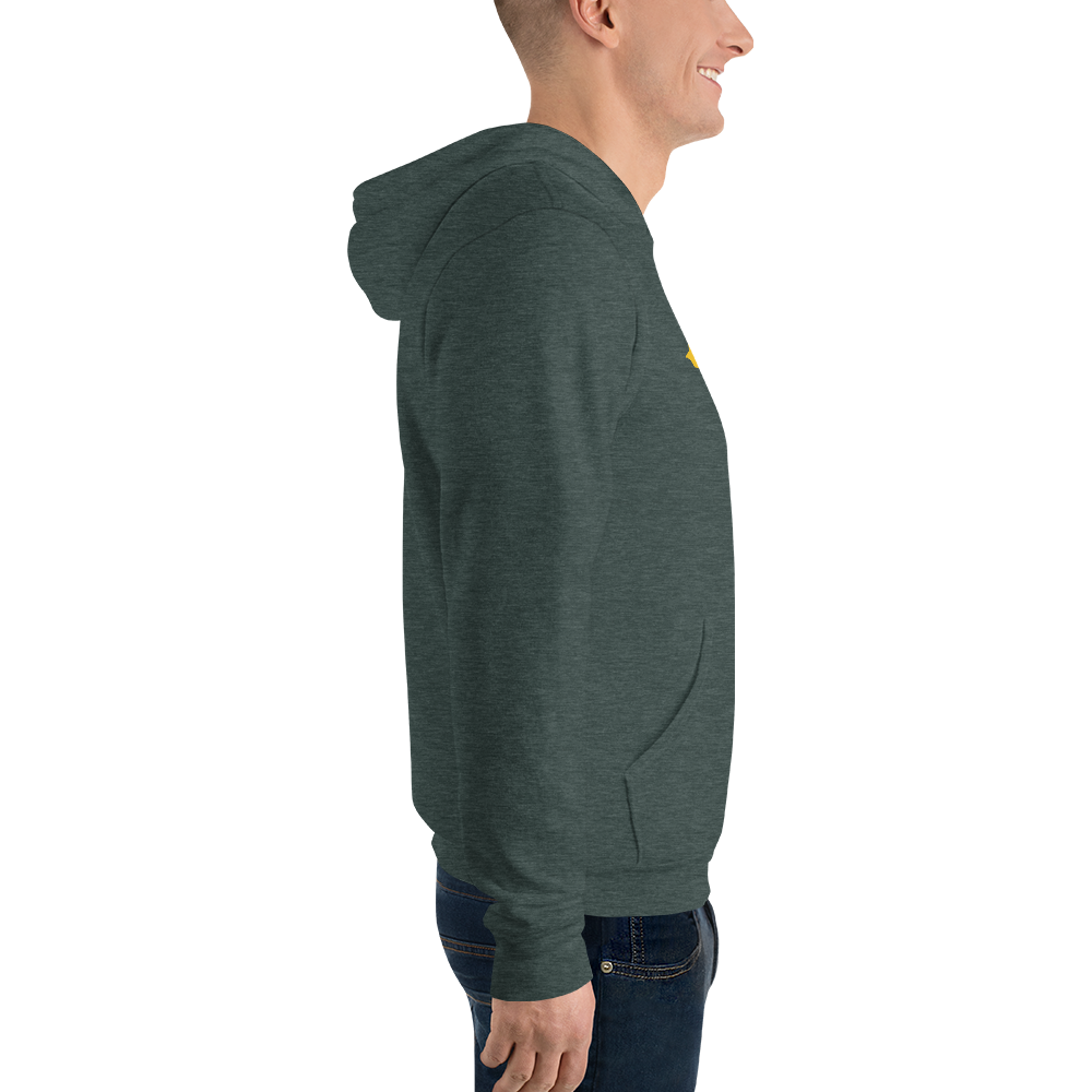 Michigan Upper Peninsula Hoodie (w/ Gold UP Outline) | Unisex Cloud Fleece