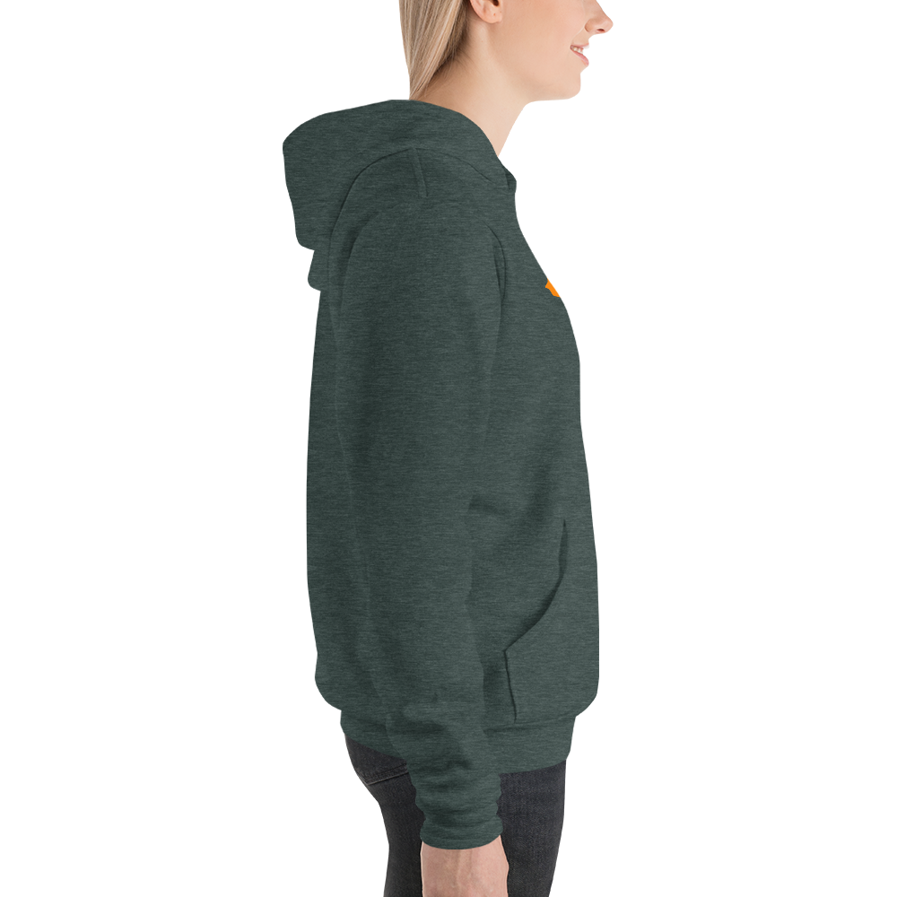 Michigan Upper Peninsula Hoodie (w/ Orange UP Outline) | Unisex Cloud Fleece