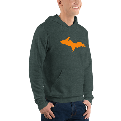 Michigan Upper Peninsula Hoodie (w/ Orange UP Outline) | Unisex Cloud Fleece