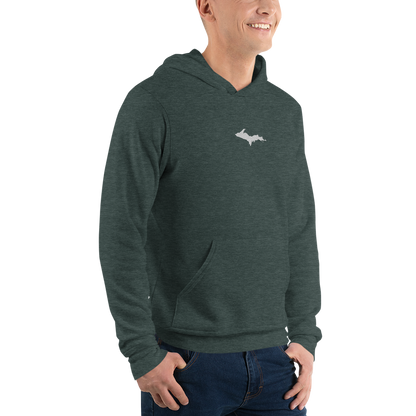 Michigan Upper Peninsula Hoodie (w/ Embroidered UP Outline) | Unisex Cloud Fleece