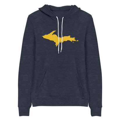 Michigan Upper Peninsula Hoodie (w/ Gold UP Outline) | Unisex Cloud Fleece