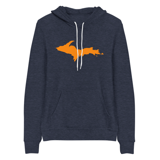 Michigan Upper Peninsula Hoodie (w/ Orange UP Outline) | Unisex Cloud Fleece