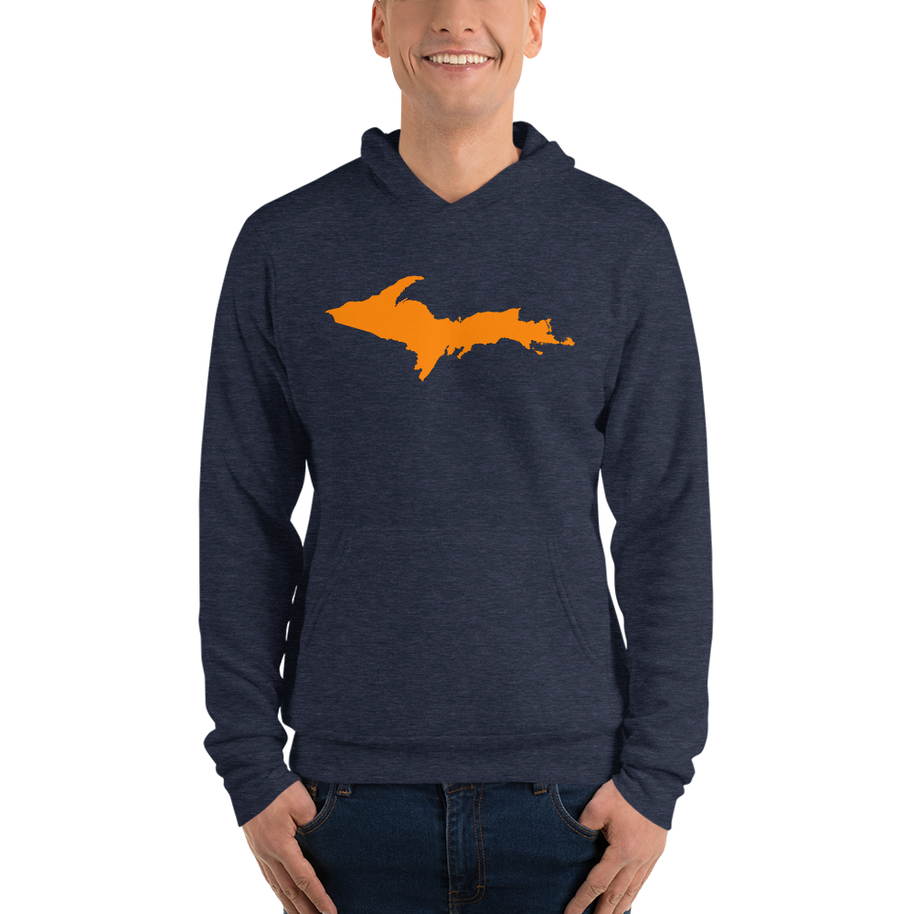 Michigan Upper Peninsula Hoodie (w/ Orange UP Outline) | Unisex Cloud Fleece