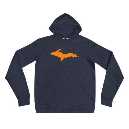 Michigan Upper Peninsula Hoodie (w/ Orange UP Outline) | Unisex Cloud Fleece