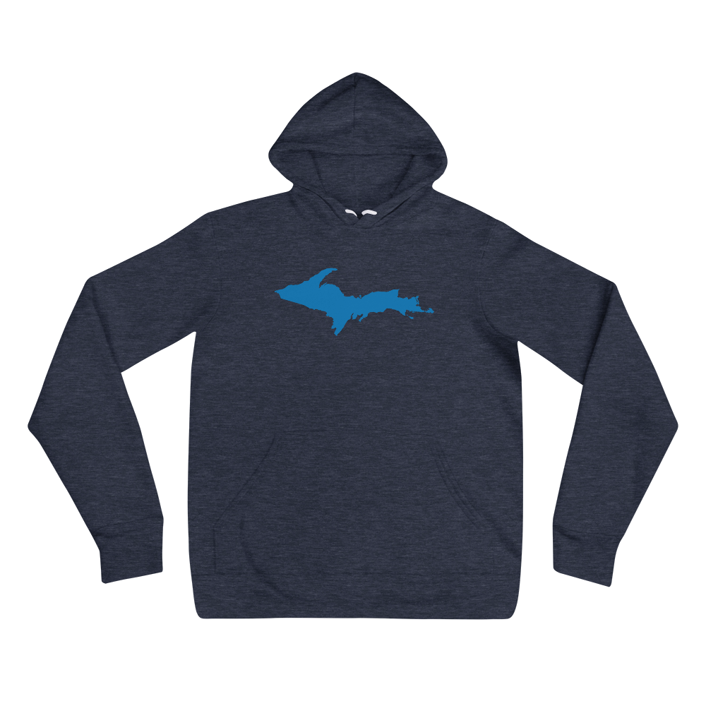 Michigan Upper Peninsula Hoodie (w/ Azure UP Outline) | Unisex Cloud Fleece