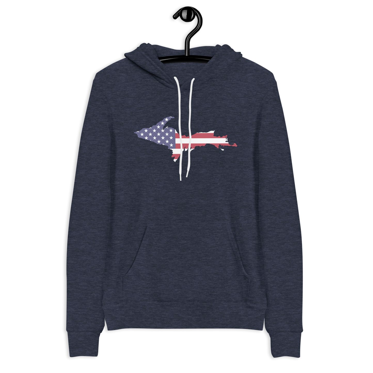 Michigan Upper Peninsula Hoodie (w/ UP MI USA Flag Outline) | Unisex Cloud Fleece