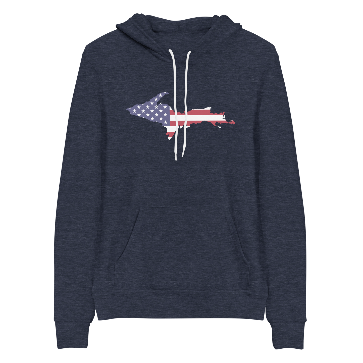 Michigan Upper Peninsula Hoodie (w/ UP MI USA Flag Outline) | Unisex Cloud Fleece