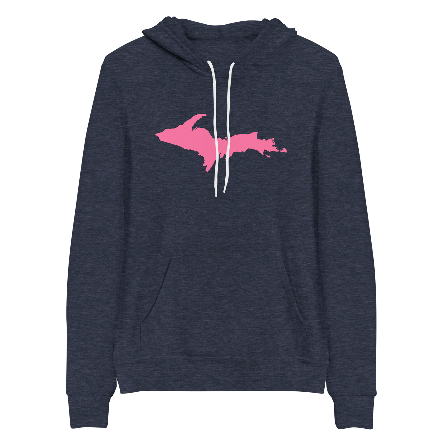 Michigan Upper Peninsula Hoodie (w/ Pink UP Outline) | Unisex Cloud Fleece