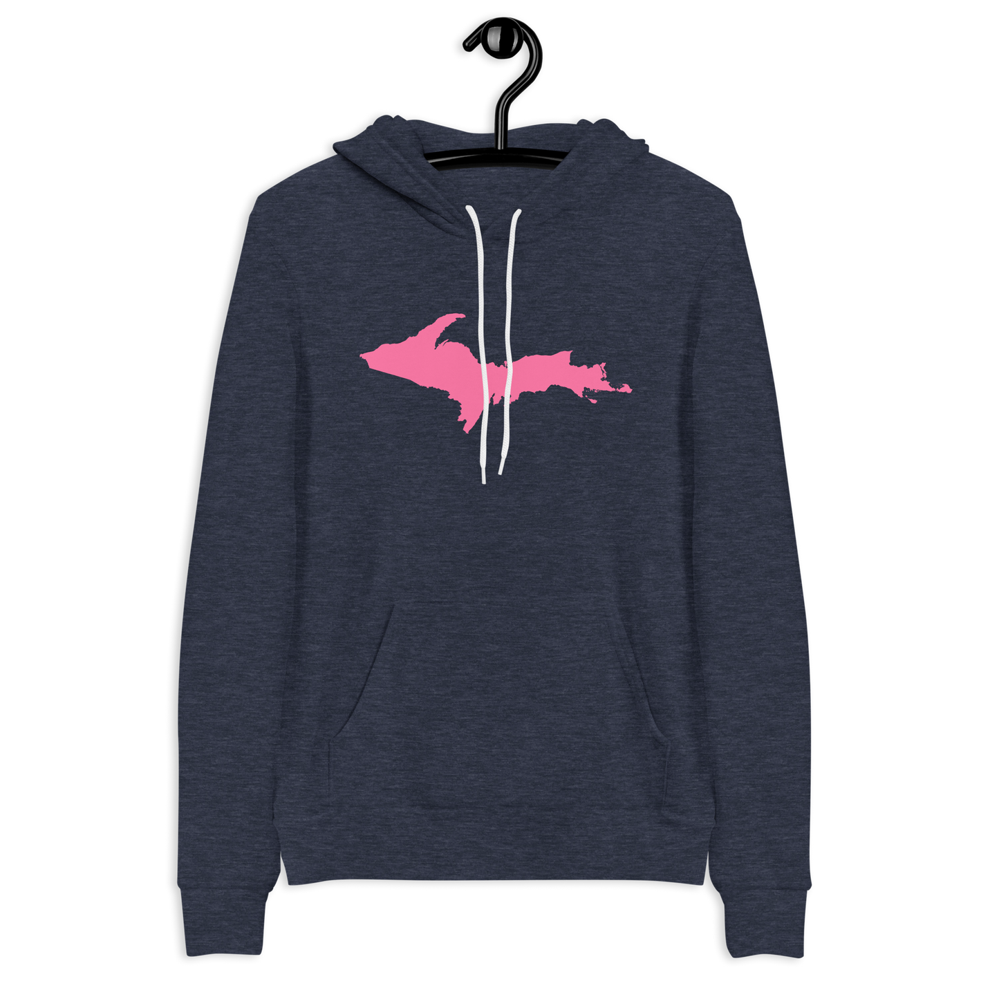 Michigan Upper Peninsula Hoodie (w/ Pink UP Outline) | Unisex Cloud Fleece