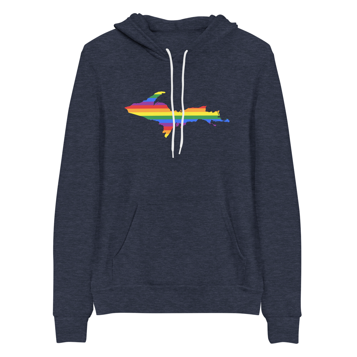 Michigan Upper Peninsula Hoodie (w/ UP Pride Flag Outline) | Unisex Cloud Fleece