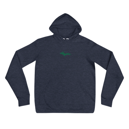 Michigan Upper Peninsula Hoodie (w/ Embroidered Green UP Outline) | Unisex Cloud Fleece