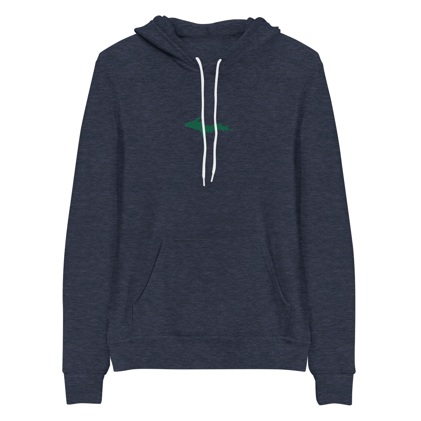 Michigan Upper Peninsula Hoodie (w/ Embroidered Green UP Outline) | Unisex Cloud Fleece