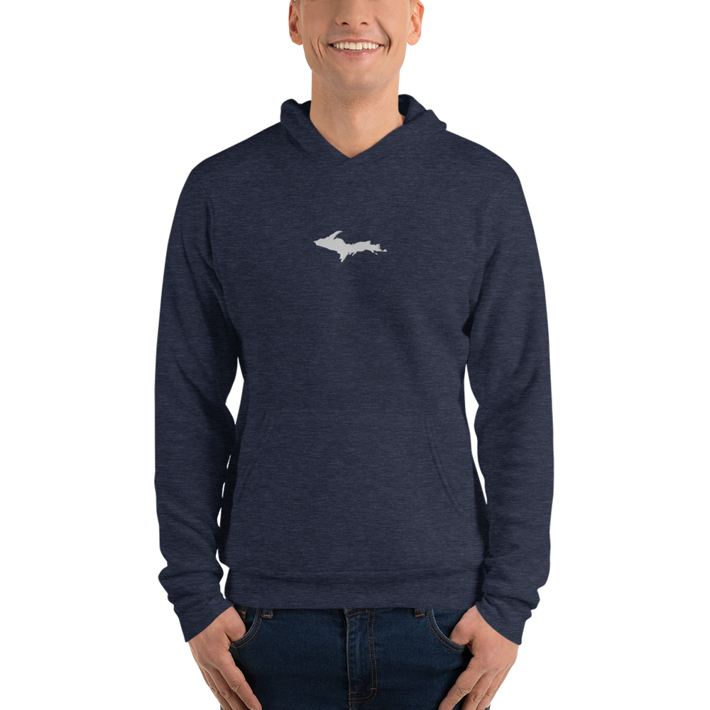 Michigan Upper Peninsula Hoodie (w/ Embroidered UP Outline) | Unisex Cloud Fleece