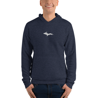 Michigan Upper Peninsula Hoodie (w/ Embroidered UP Outline) | Unisex Cloud Fleece