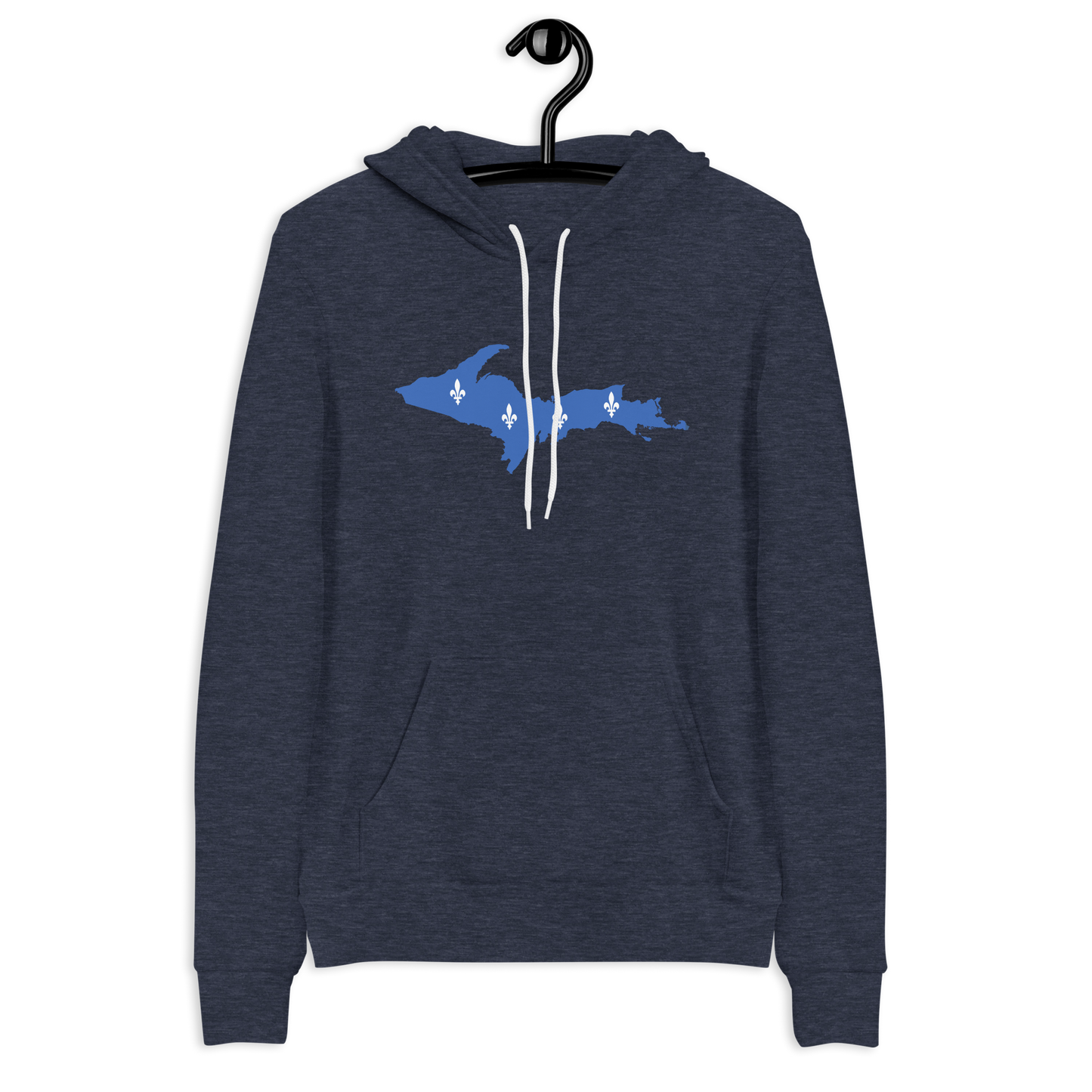 Michigan Upper Peninsula Hoodie (w/ UP Quebec Flag Outline) | Unisex Cloud Fleece