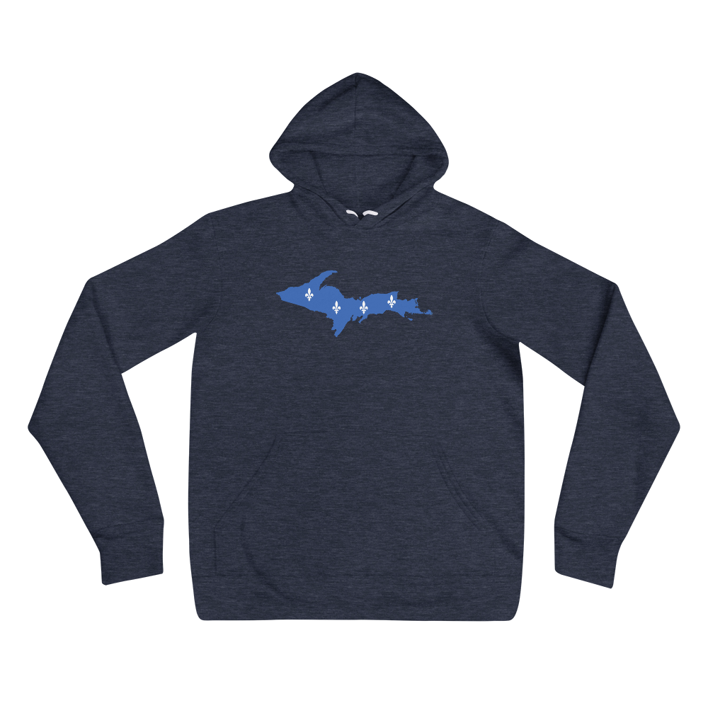 Michigan Upper Peninsula Hoodie (w/ UP Quebec Flag Outline) | Unisex Cloud Fleece