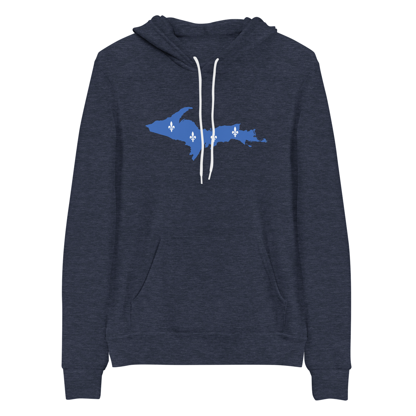 Michigan Upper Peninsula Hoodie (w/ UP Quebec Flag Outline) | Unisex Cloud Fleece