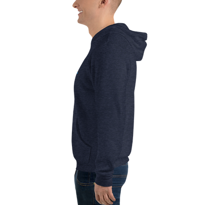 Michigan Upper Peninsula Hoodie (w/ Azure UP Outline) | Unisex Cloud Fleece