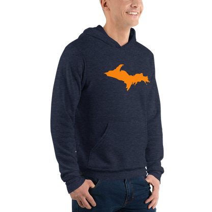 Michigan Upper Peninsula Hoodie (w/ Orange UP Outline) | Unisex Cloud Fleece