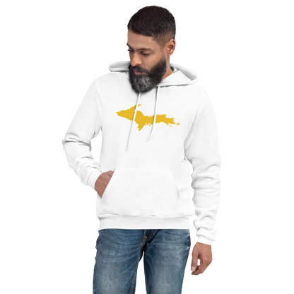 Michigan Upper Peninsula Hoodie (w/ Gold UP Outline) | Unisex Cloud Fleece