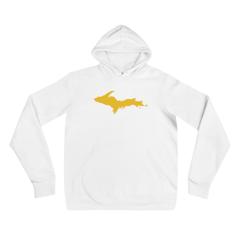 Michigan Upper Peninsula Hoodie (w/ Gold UP Outline) | Unisex Cloud Fleece