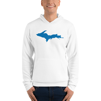 Michigan Upper Peninsula Hoodie (w/ Azure UP Outline) | Unisex Cloud Fleece