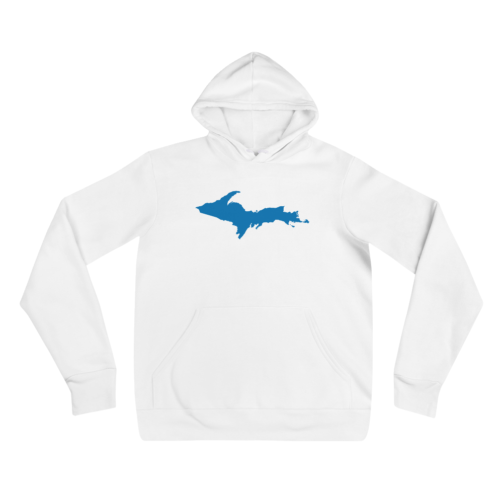 Michigan Upper Peninsula Hoodie (w/ Azure UP Outline) | Unisex Cloud Fleece