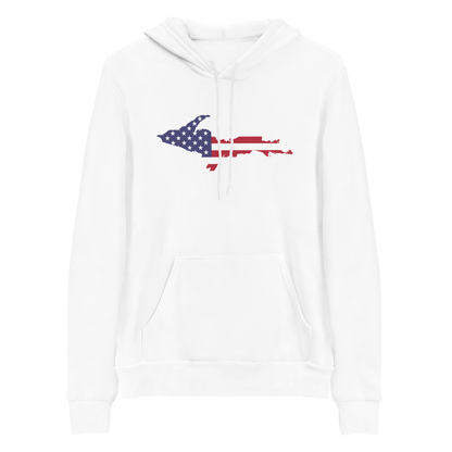 Michigan Upper Peninsula Hoodie (w/ UP MI USA Flag Outline) | Unisex Cloud Fleece