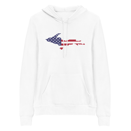 Michigan Upper Peninsula Hoodie (w/ UP MI USA Flag Outline) | Unisex Cloud Fleece