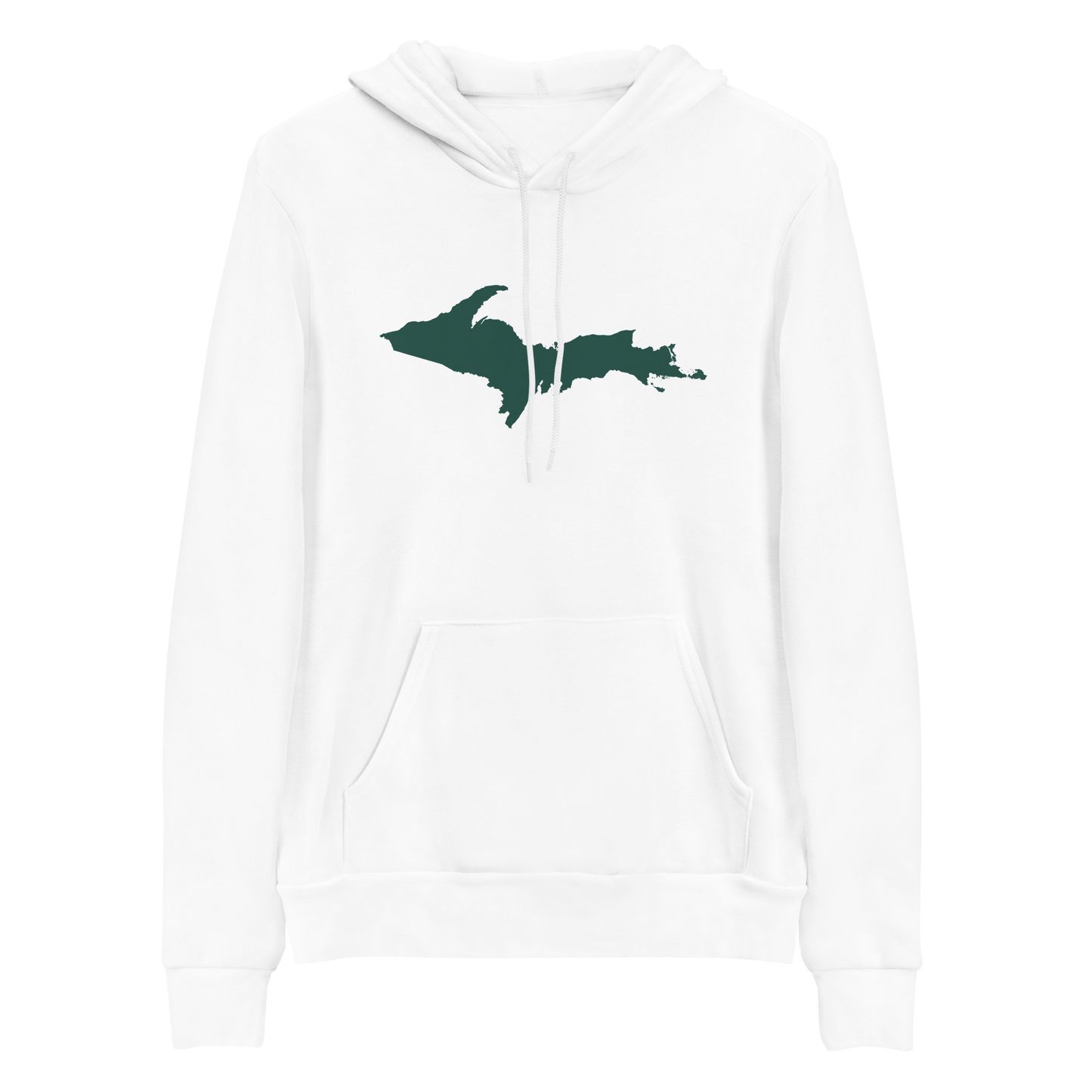 Michigan Upper Peninsula Hoodie (w/ Green UP Outline) | Unisex Cloud Fleece