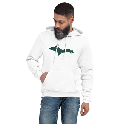 Michigan Upper Peninsula Hoodie (w/ Green UP Outline) | Unisex Cloud Fleece