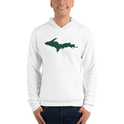 Michigan Upper Peninsula Hoodie (w/ Green UP Outline) | Unisex Cloud Fleece