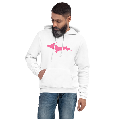 Michigan Upper Peninsula Hoodie (w/ Pink UP Outline) | Unisex Cloud Fleece