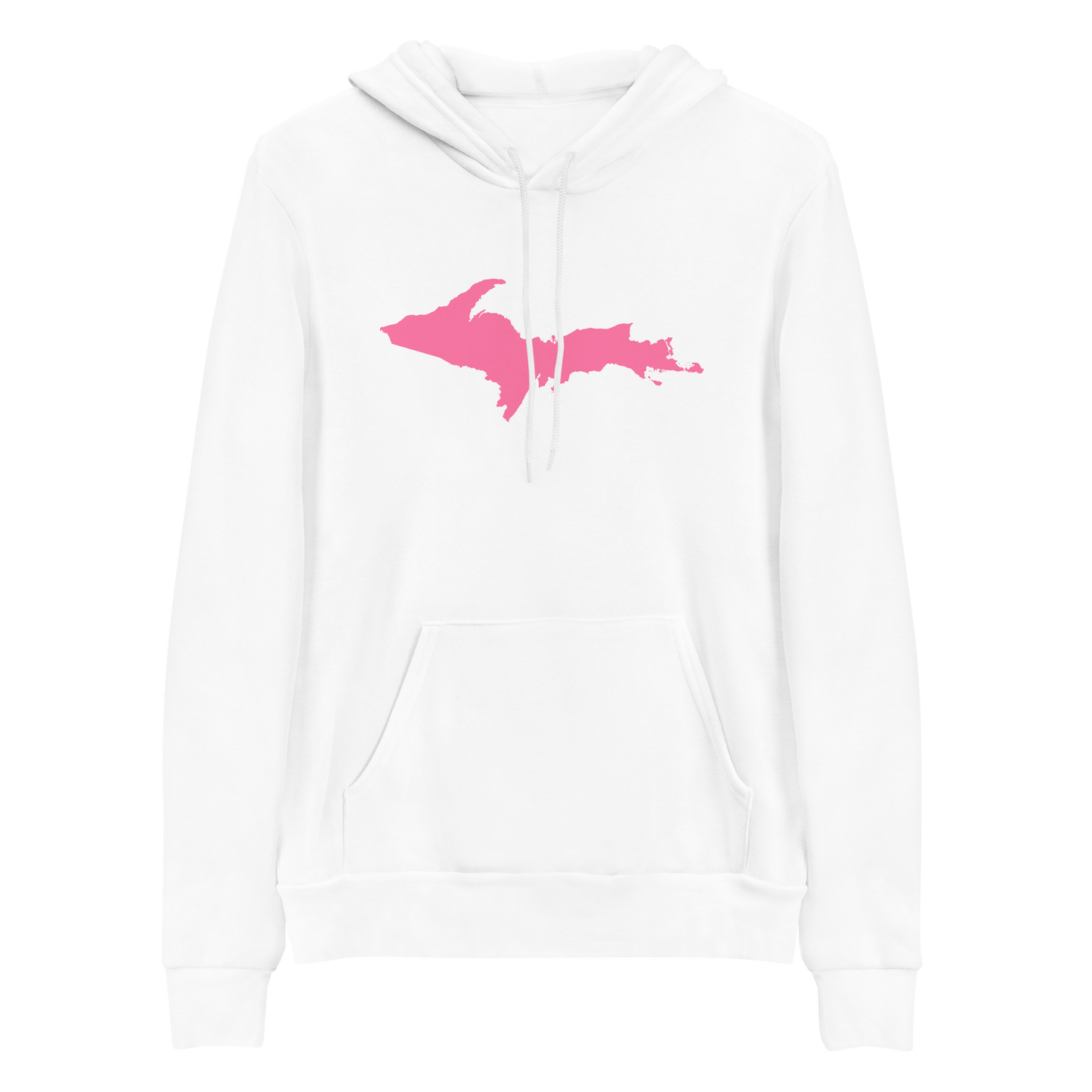 Michigan Upper Peninsula Hoodie (w/ Pink UP Outline) | Unisex Cloud Fleece