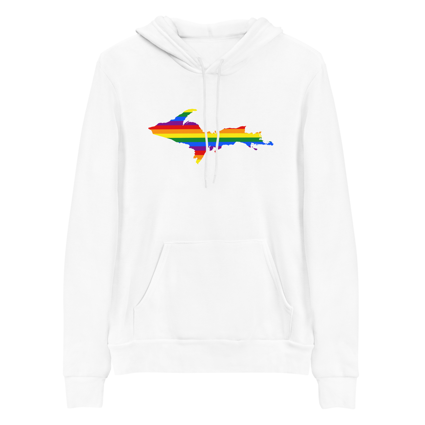 Michigan Upper Peninsula Hoodie (w/ UP Pride Flag Outline) | Unisex Cloud Fleece