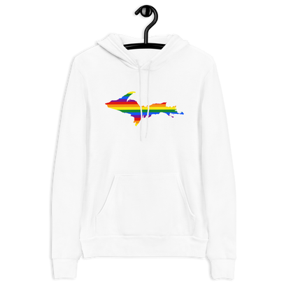 Michigan Upper Peninsula Hoodie (w/ UP Pride Flag Outline) | Unisex Cloud Fleece