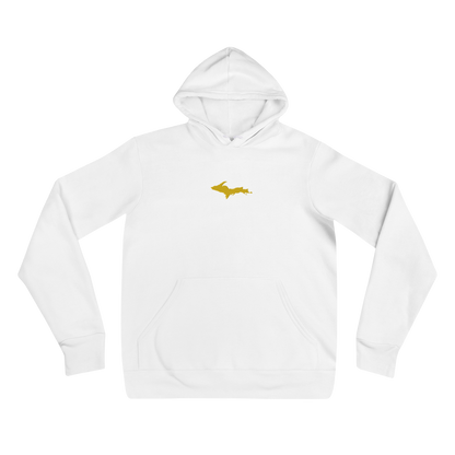 Michigan Upper Peninsula Hoodie (w/ Embroidered Gold UP Outline) | Unisex Cloud Fleece