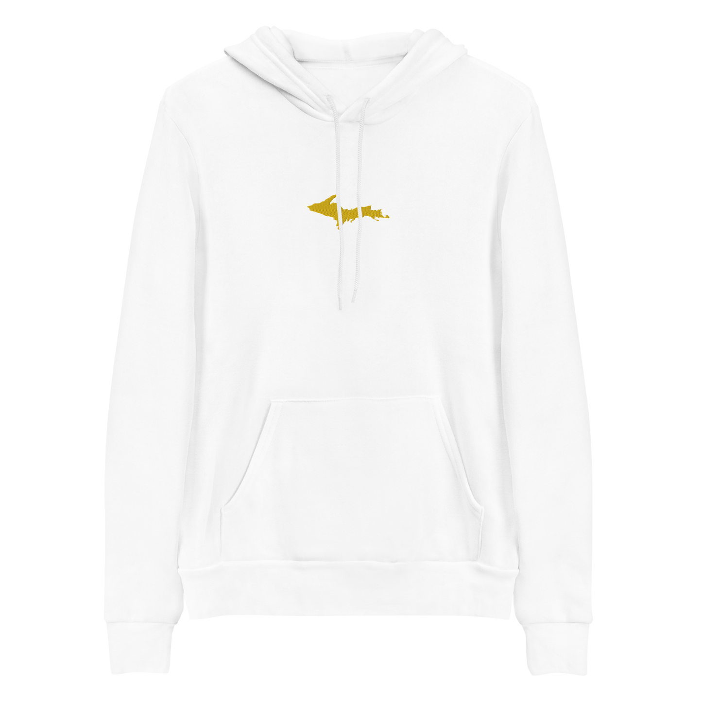 Michigan Upper Peninsula Hoodie (w/ Embroidered Gold UP Outline) | Unisex Cloud Fleece