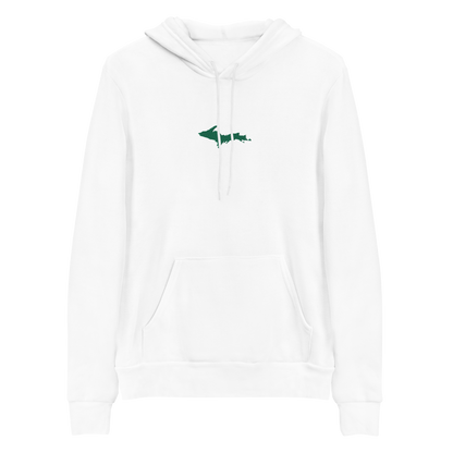 Michigan Upper Peninsula Hoodie (w/ Embroidered Green UP Outline) | Unisex Cloud Fleece