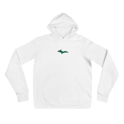 Michigan Upper Peninsula Hoodie (w/ Embroidered Green UP Outline) | Unisex Cloud Fleece