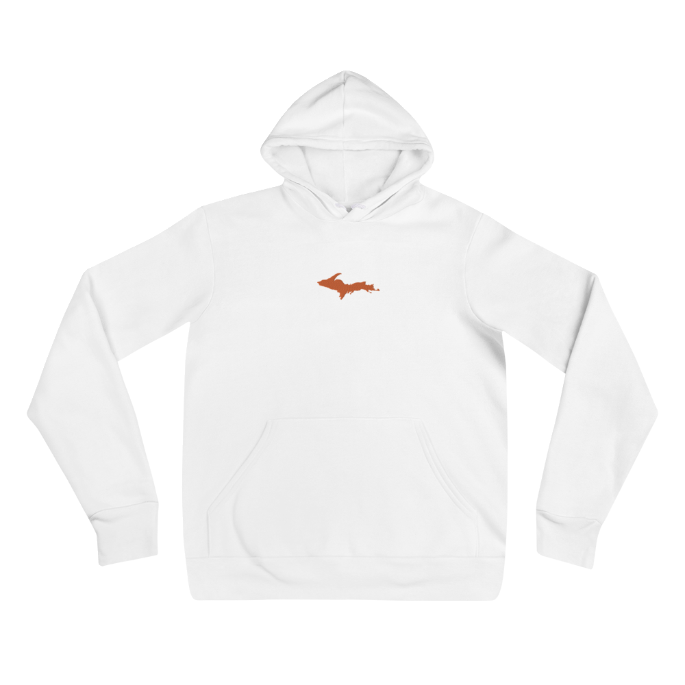 Michigan Upper Peninsula Hoodie (w/ Embroidered Orange UP Outline) | Unisex Cloud Fleece