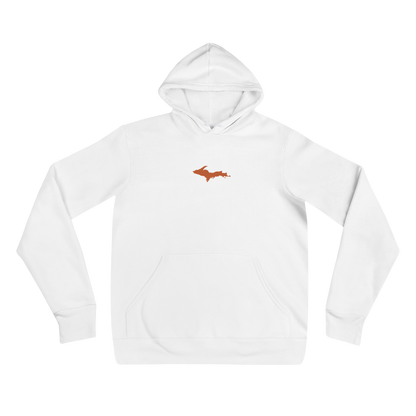 Michigan Upper Peninsula Hoodie (w/ Embroidered Orange UP Outline) | Unisex Cloud Fleece