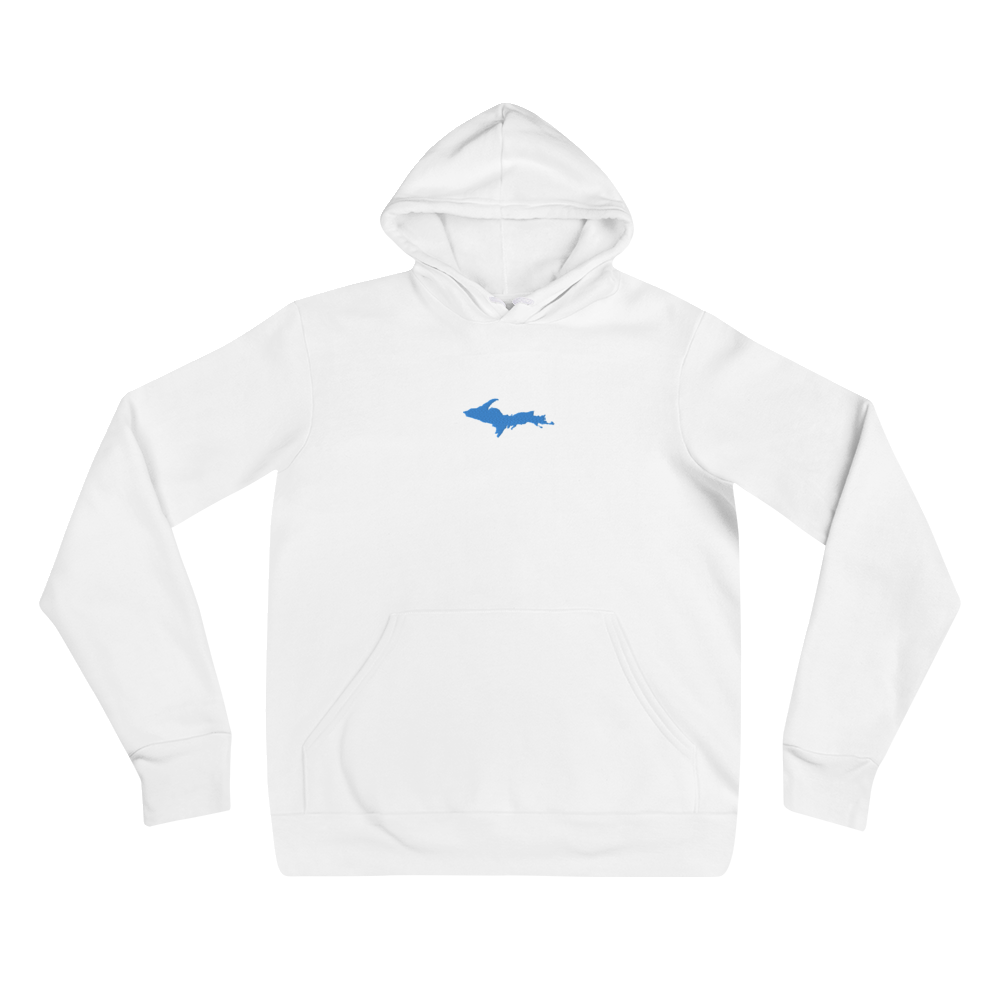 Michigan Upper Peninsula Hoodie (w/ Embroidered Azure UP Outline) | Unisex Cloud Fleece