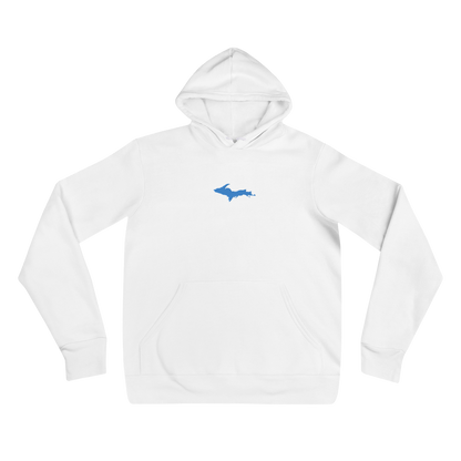 Michigan Upper Peninsula Hoodie (w/ Embroidered Azure UP Outline) | Unisex Cloud Fleece