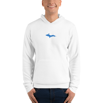 Michigan Upper Peninsula Hoodie (w/ Embroidered Azure UP Outline) | Unisex Cloud Fleece