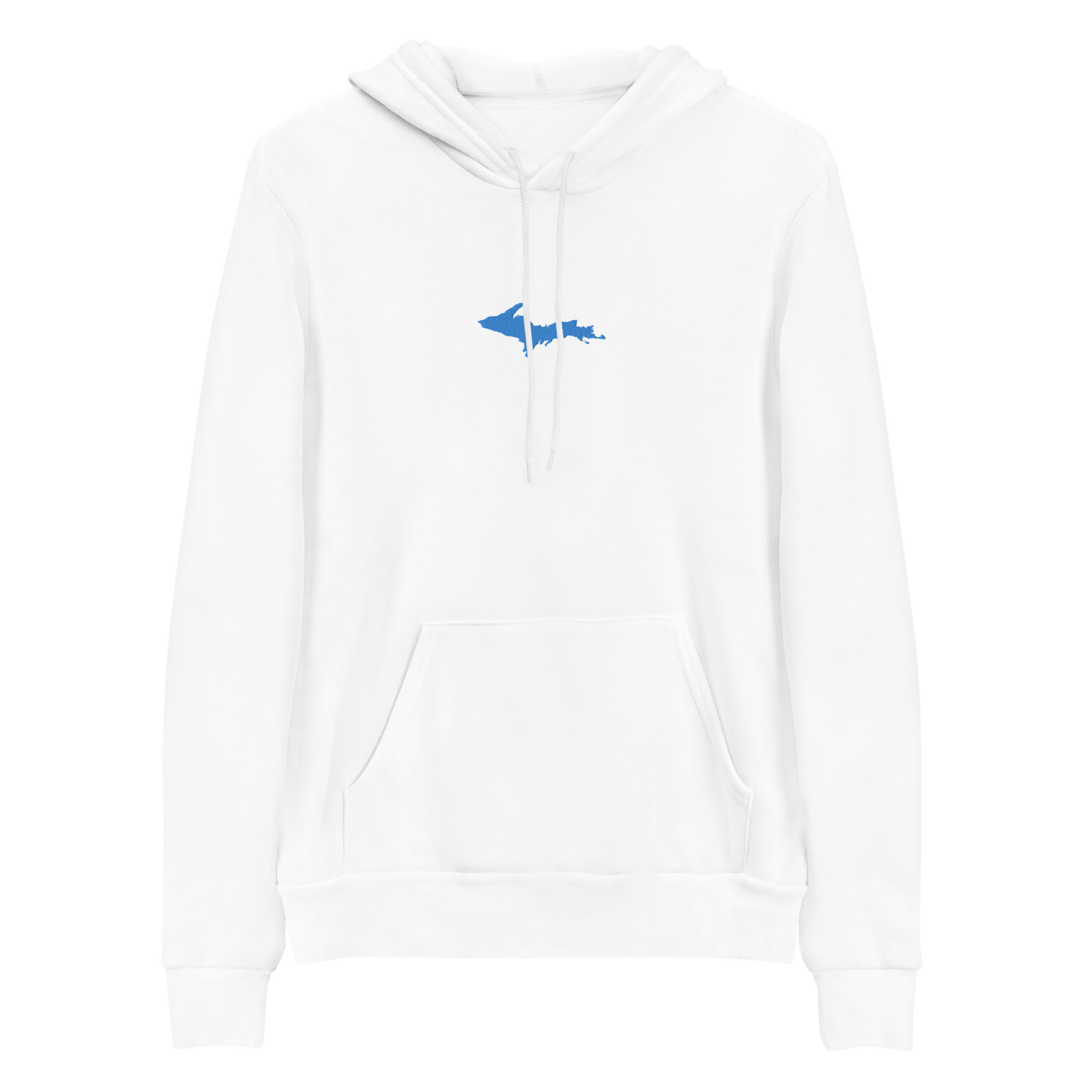 Michigan Upper Peninsula Hoodie (w/ Embroidered Azure UP Outline) | Unisex Cloud Fleece