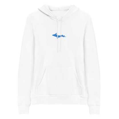 Michigan Upper Peninsula Hoodie (w/ Embroidered Azure UP Outline) | Unisex Cloud Fleece