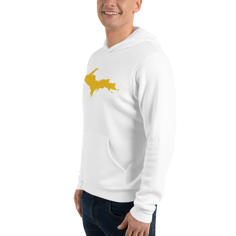 Michigan Upper Peninsula Hoodie (w/ Gold UP Outline) | Unisex Cloud Fleece