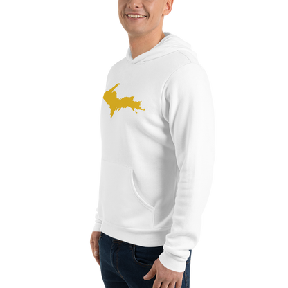 Michigan Upper Peninsula Hoodie (w/ Gold UP Outline) | Unisex Cloud Fleece